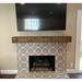 Millwood Pines Shiela Fireplace Shelf Mantel in Brown/Green | 7 H x 72 W x 6.25 D in | Wayfair 76326CC598A04B21A76304DF997E8A28
