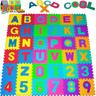 Spielwerk Tapis de Jeu Puzzle en Mousse Alphabet et Chiffres 86 pièces 36 Dalles 30x30cm bébé