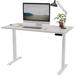 Inbox Zero Karenjit Height Adjustable Standing Desk Wood/Metal in White | 46.25 H x 24 W x 48 D in | Wayfair 96E7DA1B04854861B5F5BF036DA029AD