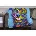 East Urban Home kids Colorful Dog Fleece Blanket For Bed, 75" X 90" Queen Size Dean Russo Rescue Dog Fleece Throw Blanket For Women | Wayfair