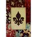 Fleur De Lis Living Fleur De Lis Distressed Pattern 2 - Wrapped Canvas Graphic Art Canvas | 12 H x 8 W x 1.25 D in | Wayfair