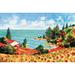 Highland Dunes House Red Flowers - Wrapped Canvas Painting Metal | 32 H x 48 W x 1.25 D in | Wayfair 30AFEC282A3F46EC991B97F08E2DCA97