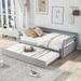 Twin or Double Twin Space Saving Daybed Wood Sofa Bed with Trundle (Twin+Twin+Twin) for Small Bedroom City Aprtment Dorm