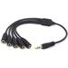 3.5mm Headset Splitter 5 Way 1/8 1 Male to 5 Female TRS Stereo Jack Audio Extension Cable Cord