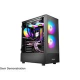 Antec NX Series NX410 2 x 140mm & 1 x 120mm ARGB Fans Included 360mm Radiator Support Mesh Front Panel & Swing-Open Tempered Glass Side Panel ATX Mid-Tower Gaming Case