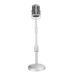 Vintage Desktop Microphone Prop Model with Adjustable Height Classic Retro Style Microphone Stand Mic Prop Silver