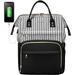 Laptop Backpack for Women Work Laptop Bag Stylish Teacher Backpack Business Computer Bags Large Capacity College Laptop Bookbag Stripe Black 02