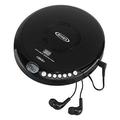 Jensen Portable CD-120BK Portable Personal CD Player Compact 120 SEC Anti-Skip CD Player - Lightweight & Shockproof Music Disc Player & FM Radio Pro-Earbuds for Kids & Adults