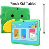 Kripyery 7 Kids Tablet WiFi Android Tablet Bluetooth Tablet Parental Control Pre-Installed Learning Tablet App Toddler Tablets 2+16GB (Green)