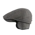 Béret d'hiver pour hommes d'âge moyen et âgés casquette de journal pour hommes casquette à visière