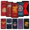 Coque antichoc en silicone souple avec logo Marvel Smile Hero étui noir pour Google Pixel 7 6a 6