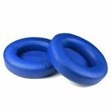 Replacement Ear Pads Protein PU Leather Ear Cushion Compatible with Beats by Dr.Dre Studio 2.0 Studio 3 B0500 B0501 A1914 Wired Wireless Over-Ear Headphones (Blue)