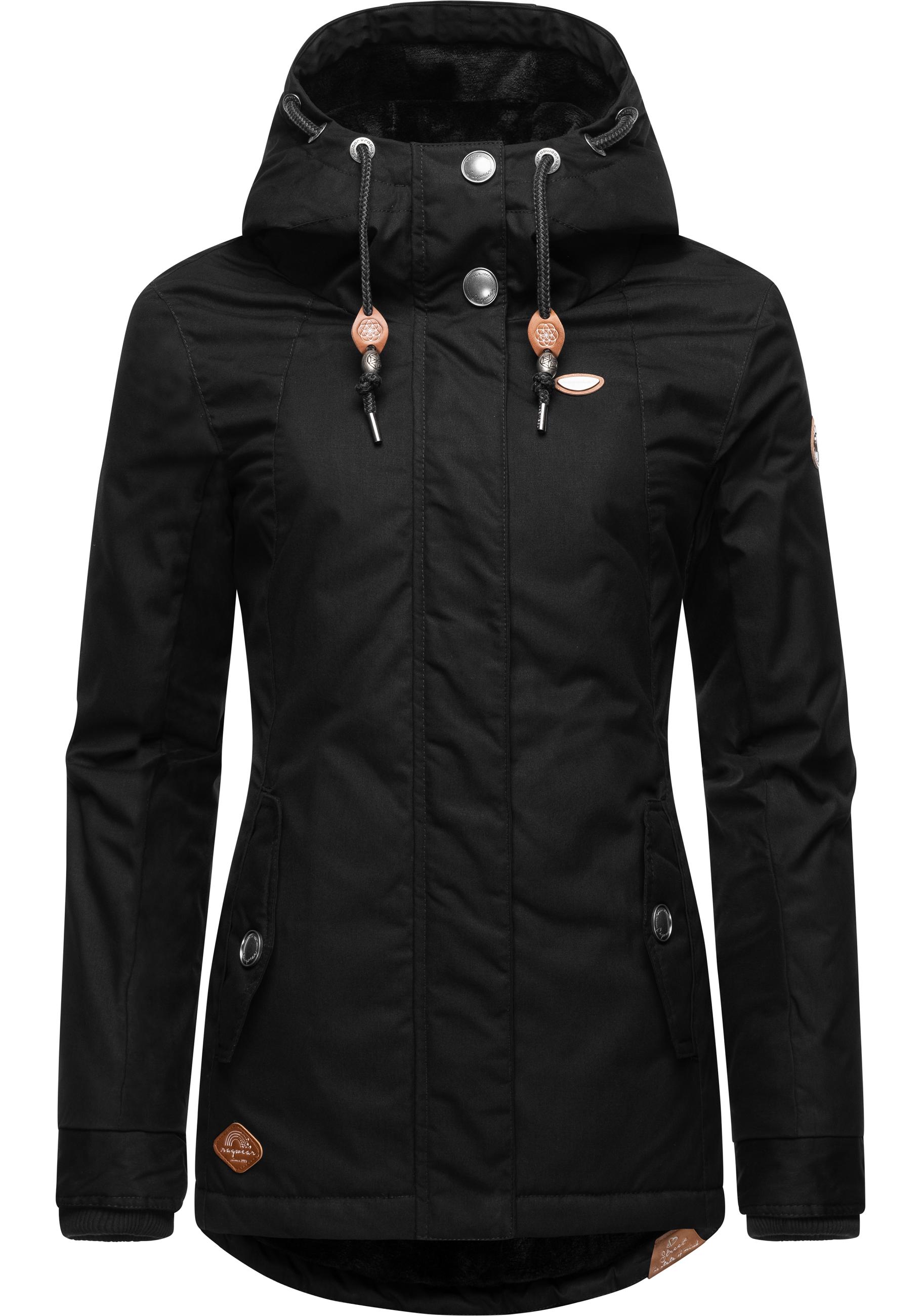 Winterjacke RAGWEAR "Monade", Damen, Gr. XXXL(46), grau (dunkelgrau), Obermaterial: 65% Polyester, 35% Baumwolle, Futter 100% Polyester, Wattierung 100% Polyester, figurbetont Po-bedeckend, verstellbar Rippstrickbündchen mit Druckknopf, Jacken,... Image