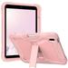 SaniMore for iPad 10th Generation 10.9 2022 Case 3 Layers Multi-Functional Case with Pencil Holder & Kickstand Heavy Duty Full Body Protective Case for Women Men Rosegold