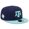 Men's New Era Navy/Light Blue Texas A&M Aggies 59FIFTY Fitted Hat