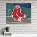 Boston Red Sox Stretched 20" x 24" Canvas Giclee Print - Designed by Artist Maz Adams