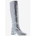 Women's Remi Boots by Bellini in Silver Crinkle Metallic (Size 8 1/2 M)