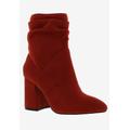 Wide Width Women's Carson Bootie by Bellini in Red Microsuede (Size 7 W)