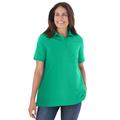 Plus Size Women's Perfect Short-Sleeve Polo Shirt by Woman Within in Tropical Emerald (Size 3X)