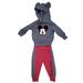 Disney Matching Sets | Disney Junior Mickey Two Piece Hooded Sweatsuit Size 12 Months | Color: Gray/Red | Size: 12mb