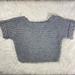 Anthropologie Tops | Anthro Kenji Gray Thick Knit Cropped Short Sleeve Sweater Large | Color: Gray | Size: L
