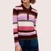 Kate Spade Sweaters | Kate Spade Fine Stripe Polo Sweater In Deep Fig | Color: Pink/Purple | Size: L