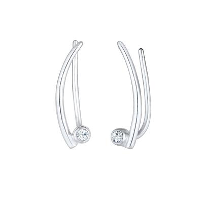 Elli - Ear Climber Kristalle Trend 925 Silber Ohrringe 1 ct Damen