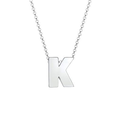 Elli - Buchstabe K Initialen Trend Minimal 925 Silber Ketten 1 ct Damen