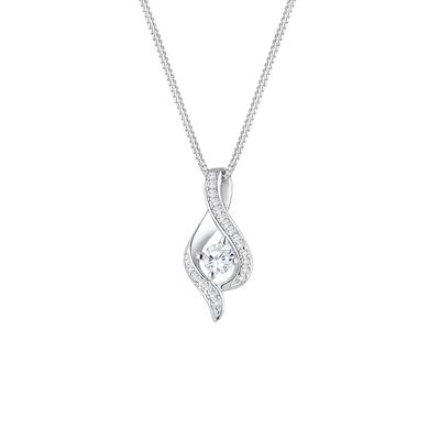 Elli - Infinity Symbol Zirkonia Amoureux 925 Silber Ketten 1 ct Damen