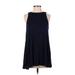 H&M Casual Dress - Shift Crew Neck Sleeveless: Blue Print Dresses - Women's Size X-Small