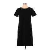 Madewell Casual Dress - Shift Crew Neck Short sleeves: Black Print Dresses - Women's Size 2X-Small