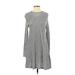 Viola Casual Dress - Sweater Dress: Gray Marled Dresses - Women's Size Small