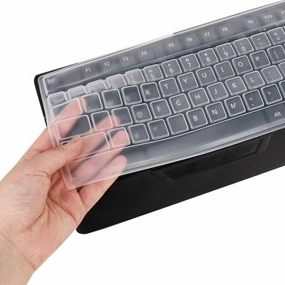 2 Stück Silikon-Tastaturabdeckungen Transparente Tastaturabdeckung Schutzfolie für