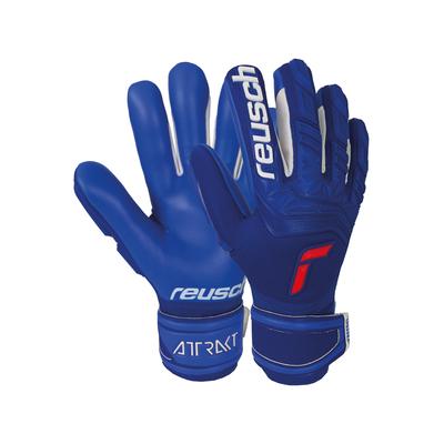 Torwarthandschuhe REUSCH "Attrakt Freegel Silver", Damen, Gr. 8, blau, 95% Elastodien, 3% Polyester, 2% Polyamid, mehrfarbig, sportlich, Handschuhe, mit Evolution Negative Cut