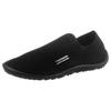 Barfußschuh LEGUANO "SCIO", Damen, Gr. 46, schwarz, Textil, sportlich, Schuhe Barfußschuh, Slipper, Freizeitschuh, Bequemschuh mit seitlichem Logo-Emblem