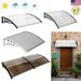 Goorabbit Front Door Awnings Canopies Window Awning Cover Patio Eaves Canopy Decorator Door Window Rain Cover Window Awning for Home Office(38 x39 Silver & Gray Bracket)