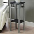 Accent Table Side End Plant Stand Square Living Room Bedroom Metal Black