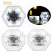 LNGOOR 3 Pcs Solar Brick Lights - Solar Ice Cube Lights Landscape Path Lights Outdoor Waterproof Lamp for Outdoor Garden Courtyard Pathway Christmas Festives Decorative Ice Rock Cube Lights(White)