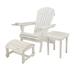 W Unlimited 35 x 32 x 28 in. Foldable Chair with Cup Holder & Ottoman White