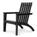 Patiojoy Wooden Adirondack Chair W/Ergonomic Design Outdoor Lounge Armchair Acacia Wood chair for Yard&Patio Black