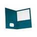 Oxford Two-Pocket Folders Teal Letter Size 10 per Pack (57582)