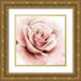 Popp Grace 20x20 Gold Ornate Wood Framed with Double Matting Museum Art Print Titled - Pink Rose I