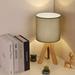 Set of 2 Bedside Desk Lamp with Fabric Shade Cute Nightstand Lamp for Dorm Room