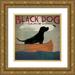 Fowler Ryan 20x20 Gold Ornate Wood Framed with Double Matting Museum Art Print Titled - Black Dog Canoe