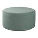 Small Round Ottoman Slipcover Footstool Footrest Cover Removable Living Room - Green 48-55cm