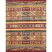 Ahgly Company Indoor Rectangle Abstract Fire Brick Red Abstract Area Rugs 5 x 8