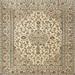 Ahgly Company Machine Washable Indoor Square Traditional Brown Area Rugs 8 Square