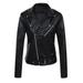 ZIZOCWA Cardigan Outer Jacket Bear Cardigan For Women Womens Long Sleeve Leather Jacket Motorcycle Leather Jacket Pu Leather Jacket Fashion Womens Jacket Open Front Trench Coat Women