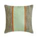 Decorative Mint Green & Grey 22 x22 (55x55 cm) Pillow Covers Jute & Faux Leather Faux Leather Tape Throw Pillows For Sofa Patchwork Pattern Modern Style - Mint Fresh