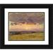 John Constable 18x15 Black Ornate Wood Framed Double Matted Museum Art Print Titled - Summer Evening with Storm Clouds